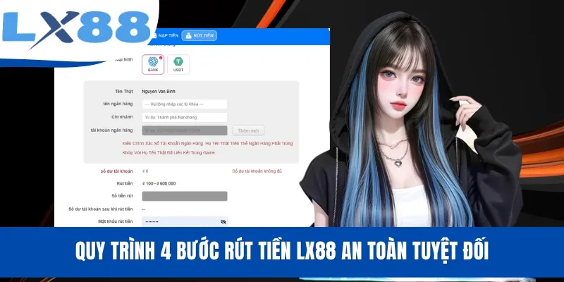 Rút Tiền LX88 - Hướng Dẫn Thao Tác Nhanh Gọn Và An Toàn
